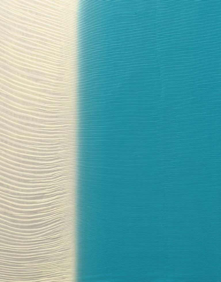 Sky Blue And Cream Georgette Saree | Sudathi