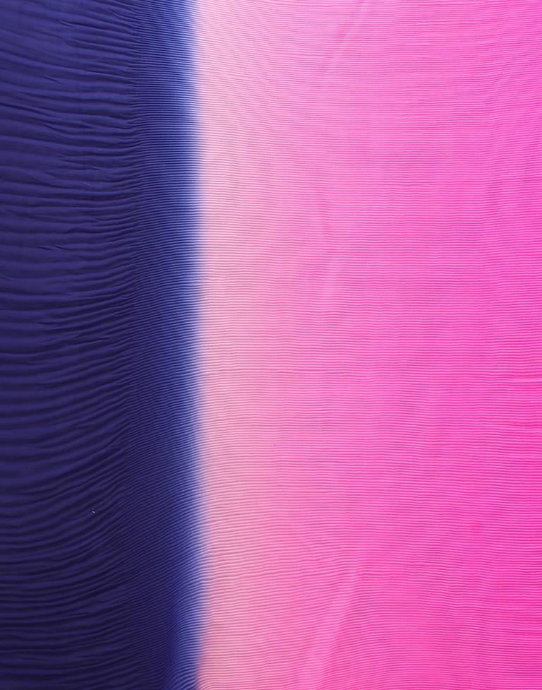 Pink And Navy Blue Georgette Saree | Sudathi