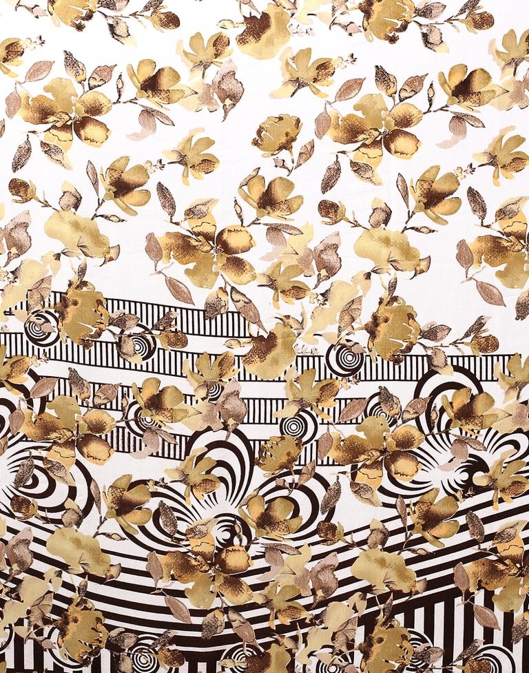 White And Multicolored Georgette Saree | Sudathi