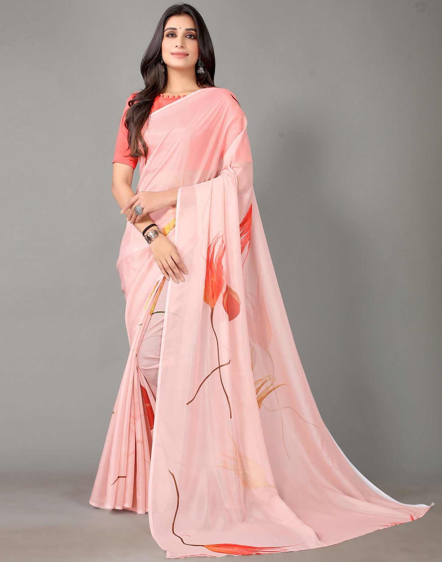Peach Silk Saree | Sudathi
