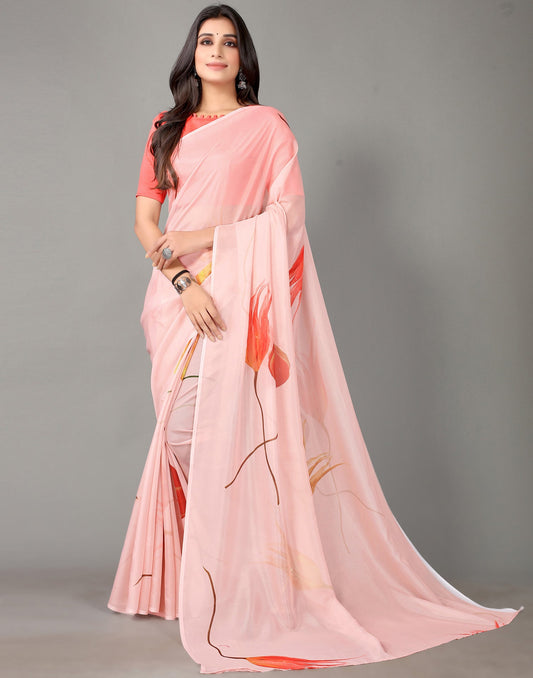 Peach Silk Saree | Sudathi