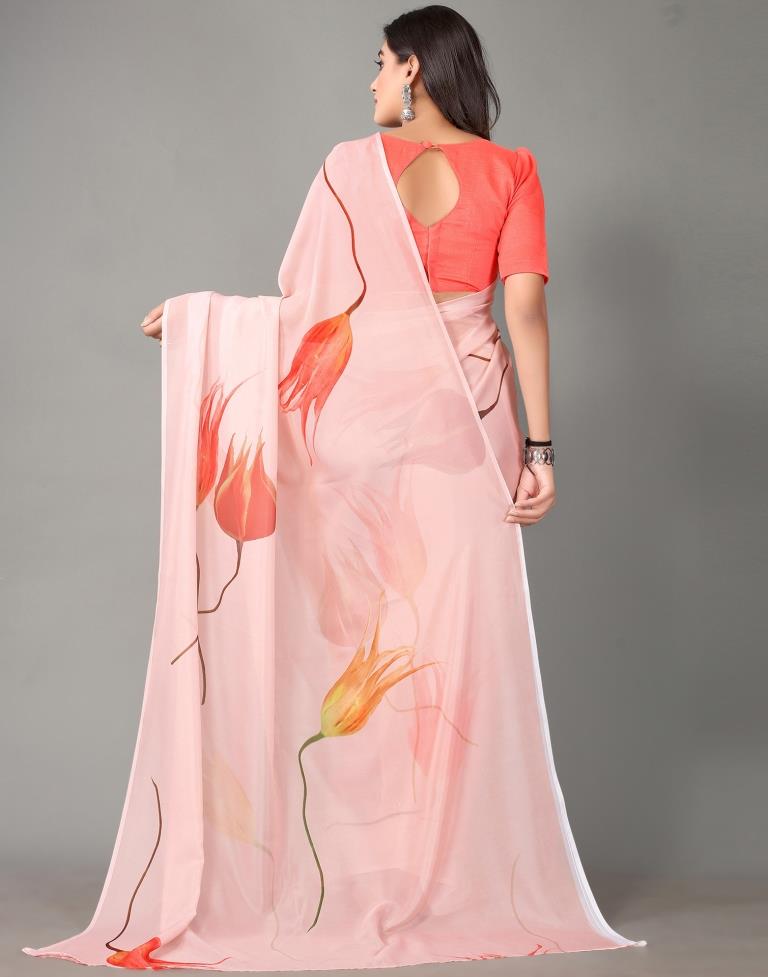 Peach Silk Saree | Sudathi