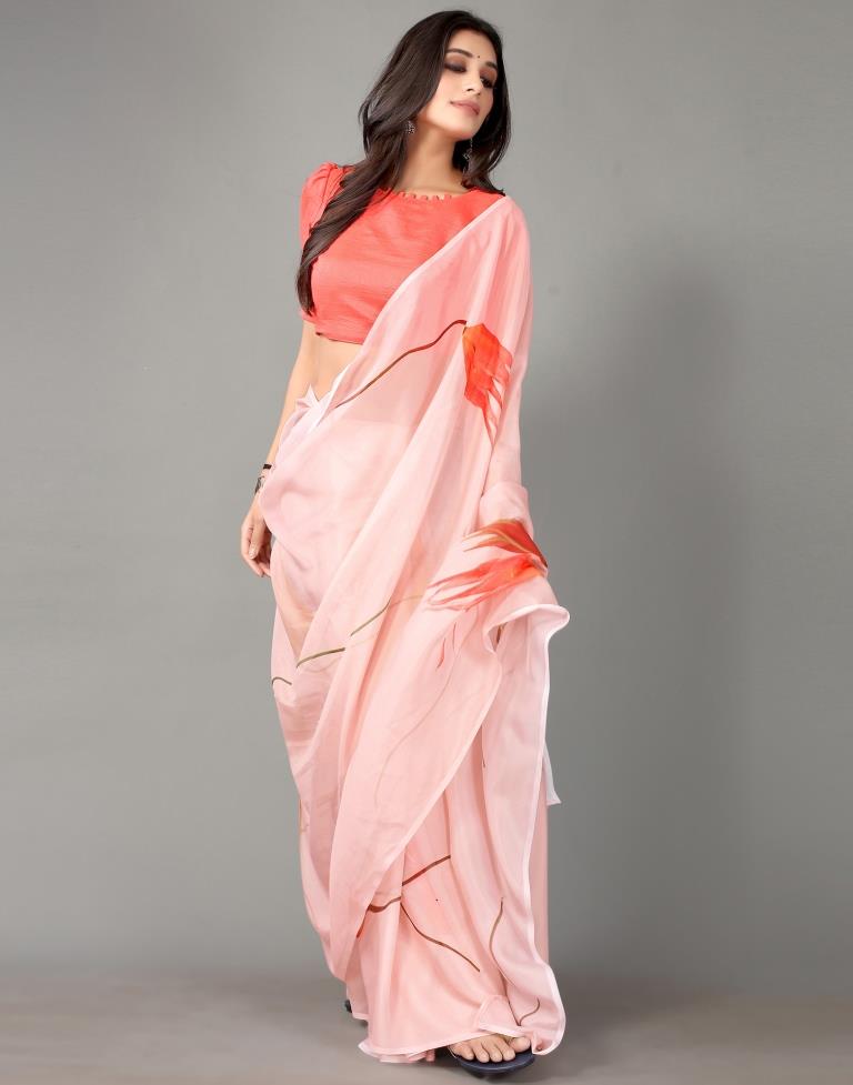 Peach Silk Saree | Sudathi