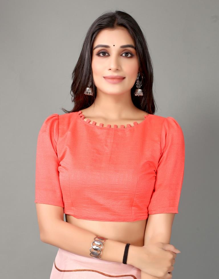 Peach Silk Saree | Sudathi