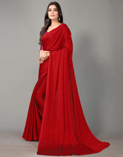 Red And Maroon Chiffon Saree | Sudathi