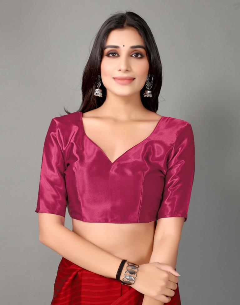 Red And Maroon Chiffon Saree | Sudathi