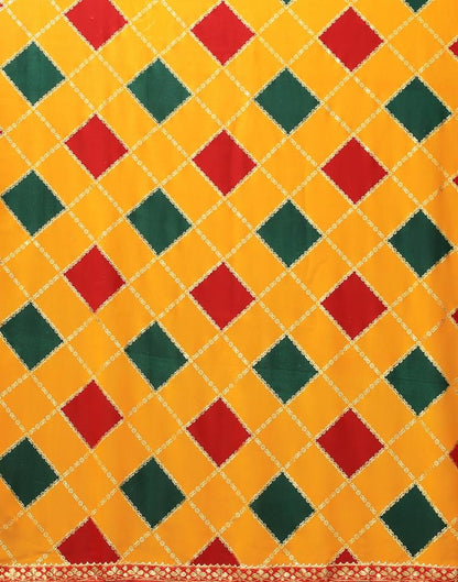 Turmeric Yellow And Multicolored Georgette Saree | Sudathi