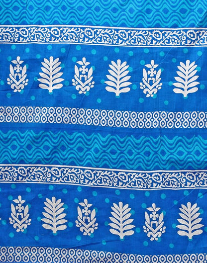 Blue And White Cotton Saree | Sudathi