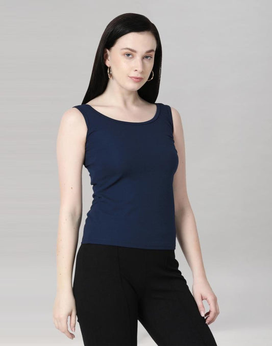 Blue Coloured Lycra Knitted Top | Sudathi