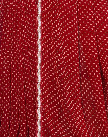 Red Bandhani Saree | Sudathi