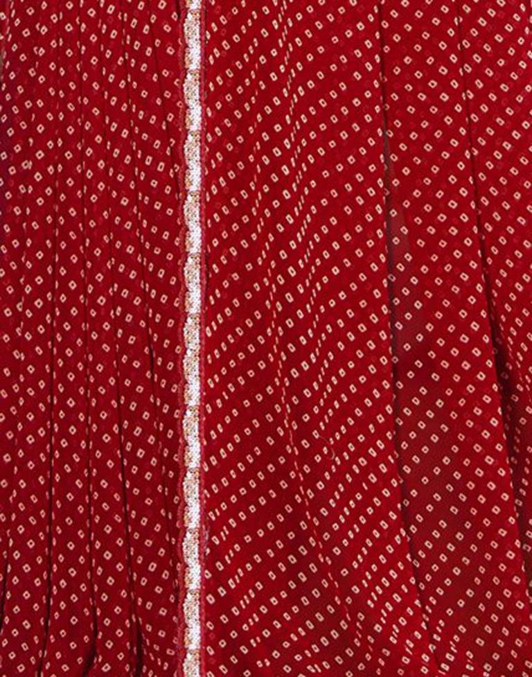 Red Bandhani Saree | Sudathi