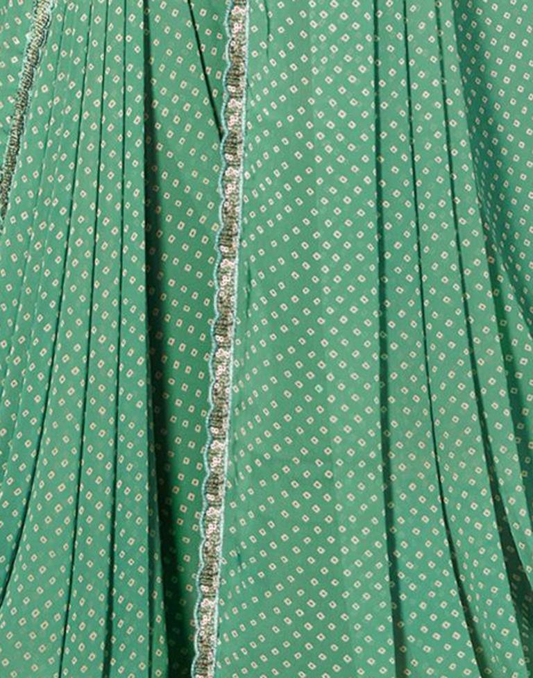 Mint Green Bandhani Saree | Sudathi