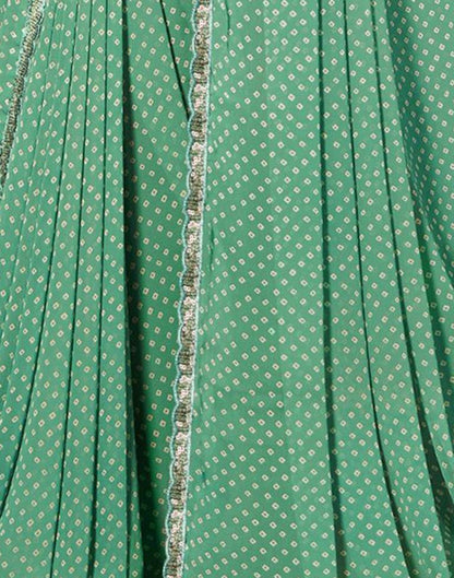 Mint Green Bandhani Saree | Sudathi