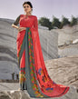 Coral Pink Georgette Saree | Sudathi