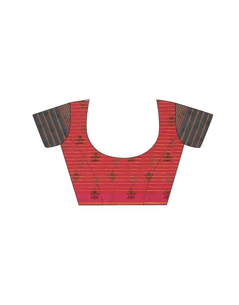 Coral Pink Georgette Saree | Sudathi