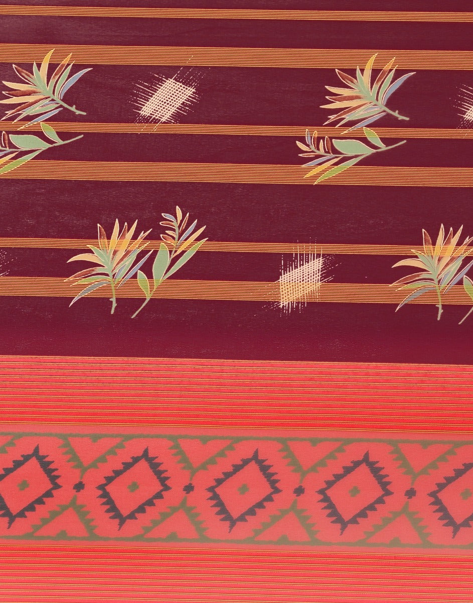 Maroon Georgette Saree | Sudathi