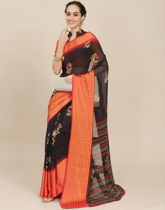 Black Georgette Saree | Sudathi