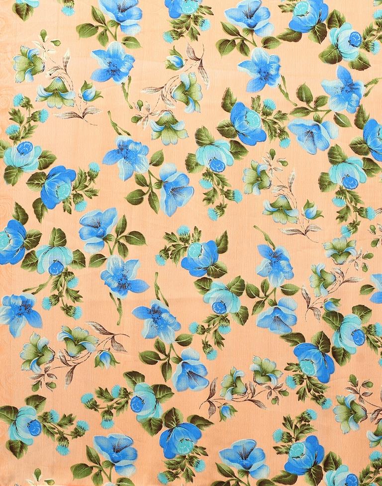 Light Orange And Multicolored Chiffon Saree | Sudathi