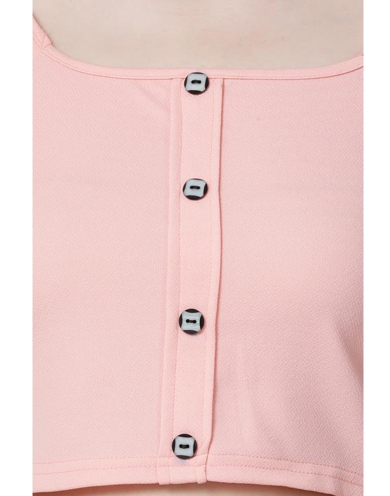 Peach Coloured Lycra Knitted Top | Sudathi