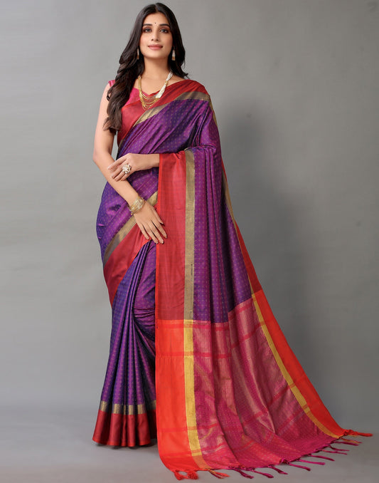 Violet Silk Saree | Sudathi