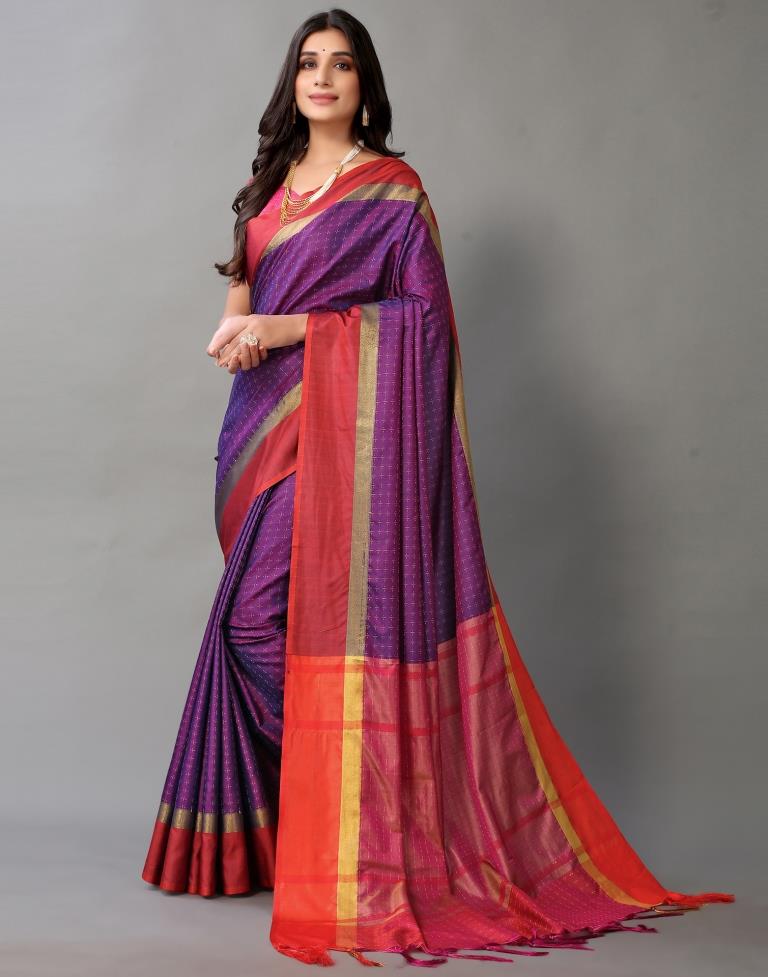 Violet Silk Saree | Sudathi