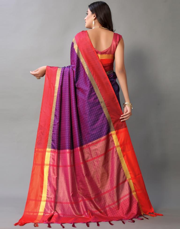 Violet Silk Saree | Sudathi