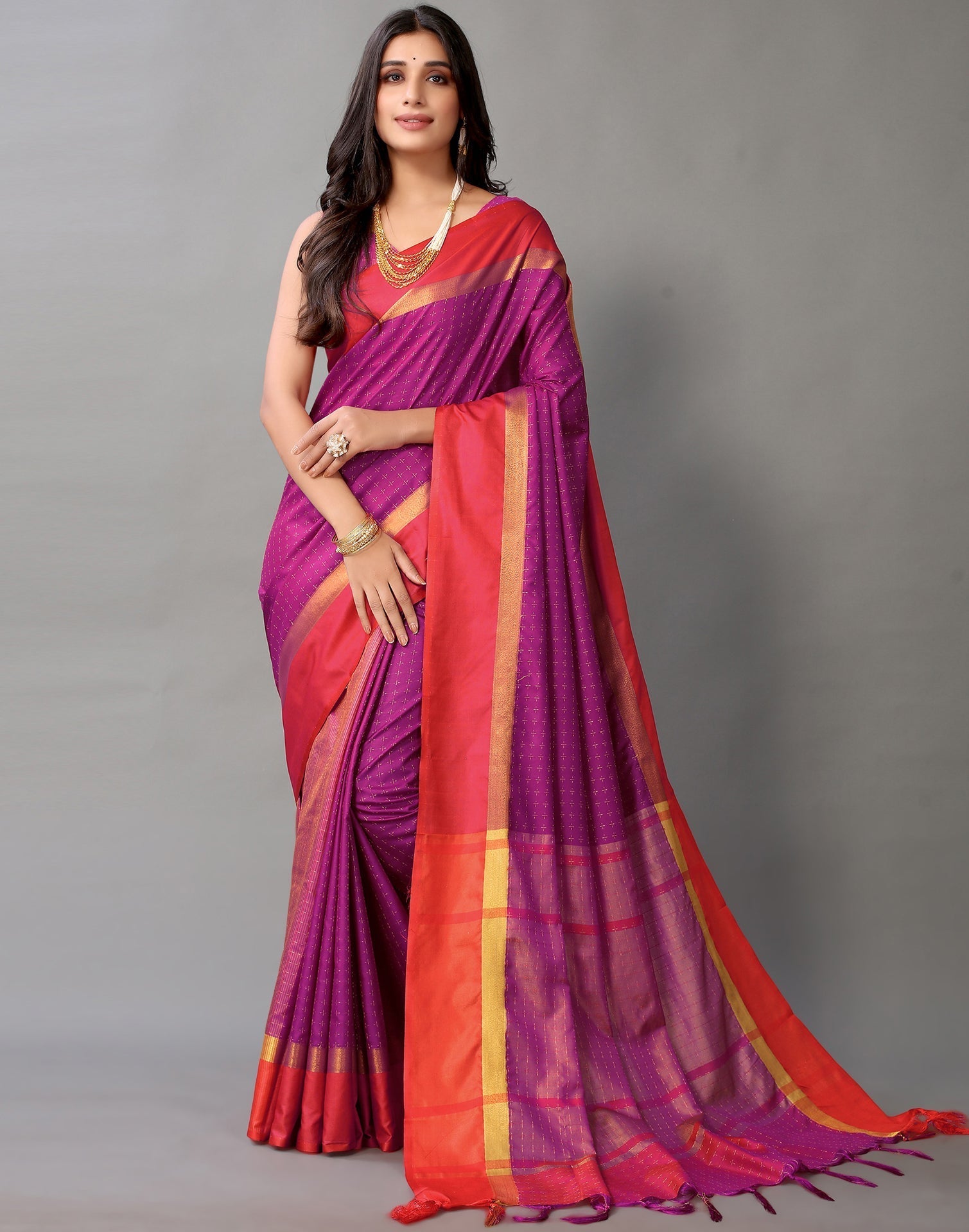 Purple Silk Saree | Sudathi