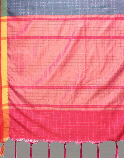 Teal Blue Silk Saree | Sudathi