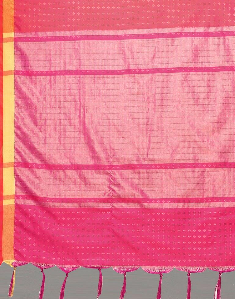 Reddish Orange Silk Saree | Sudathi