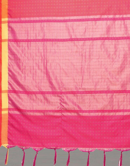 Reddish Orange Silk Saree | Sudathi