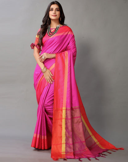 Hot Pink Silk Saree | Sudathi