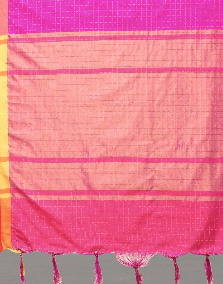 Hot Pink Silk Saree | Sudathi