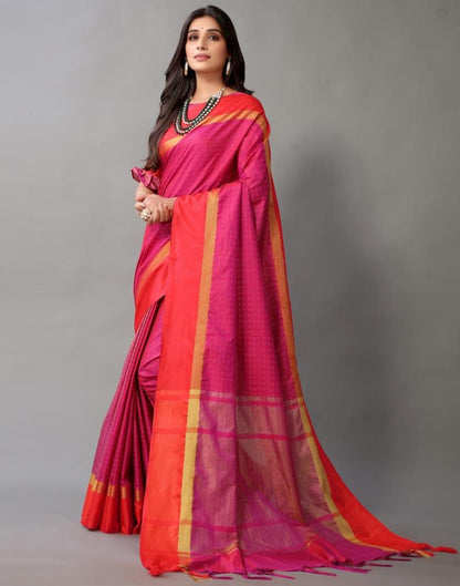 Magenta Silk Saree | Sudathi