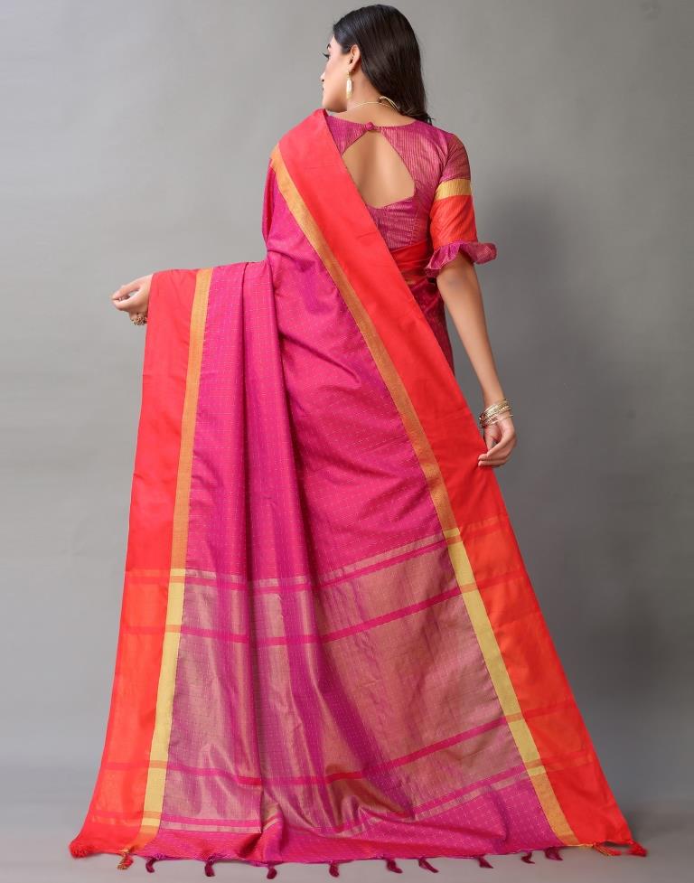 Magenta Silk Saree | Sudathi