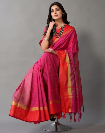 Magenta Silk Saree | Sudathi