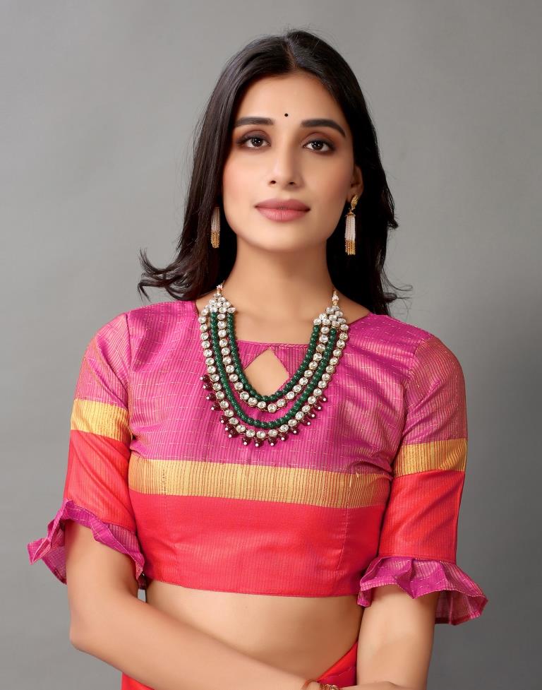 Magenta Silk Saree | Sudathi