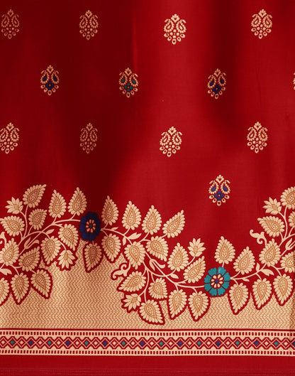 Maroon And Multicolored Silk Saree | Sudathi