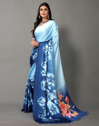 Light Blue Silk Saree | Sudathi