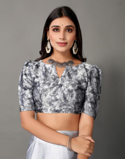 Light Grey Silk Saree | Sudathi