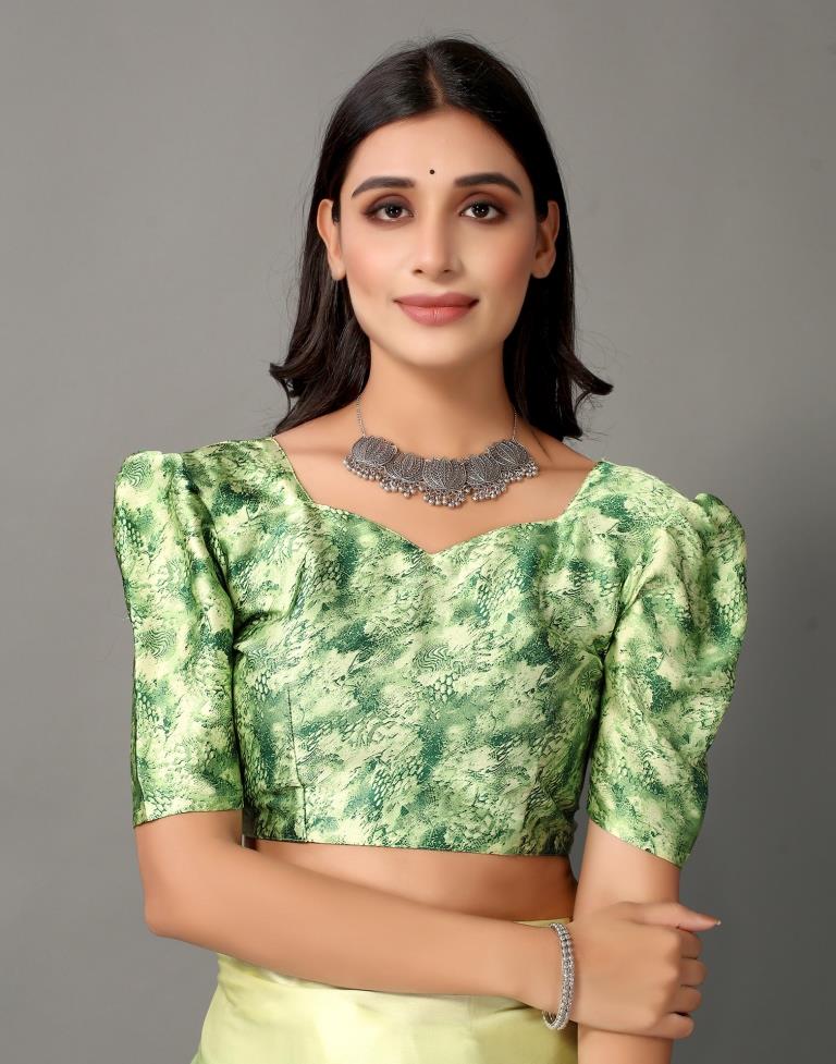 Green And Parrot Green Silk Saree | Sudathi