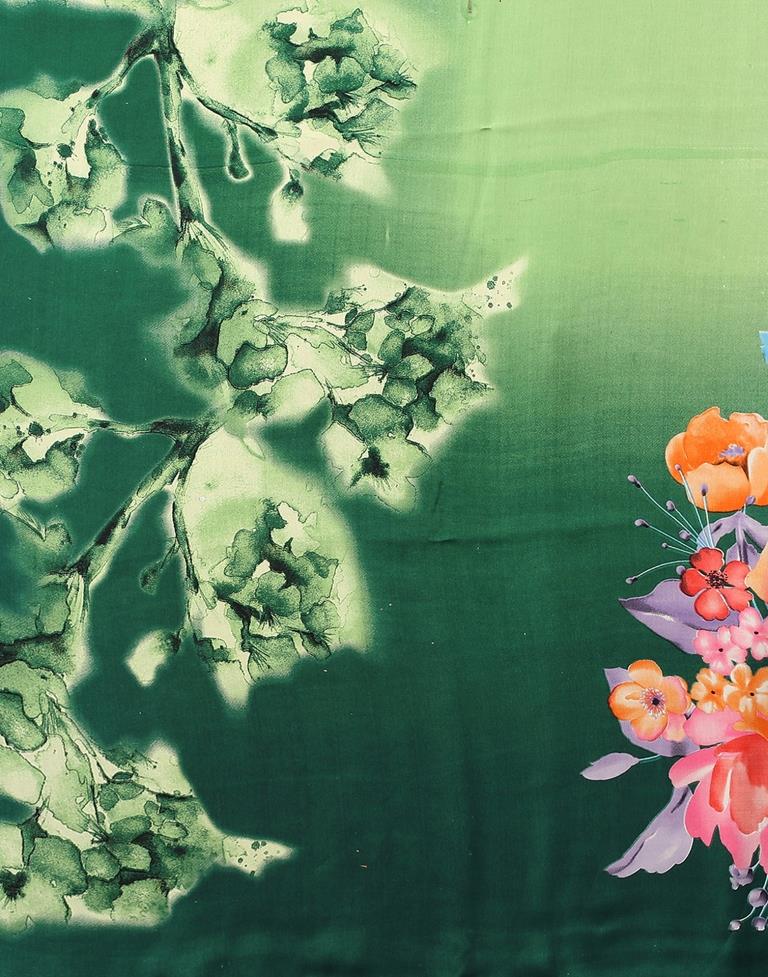 Green And Parrot Green Silk Saree | Sudathi