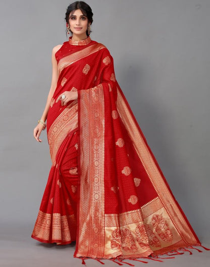 Red Banarasi Silk Saree