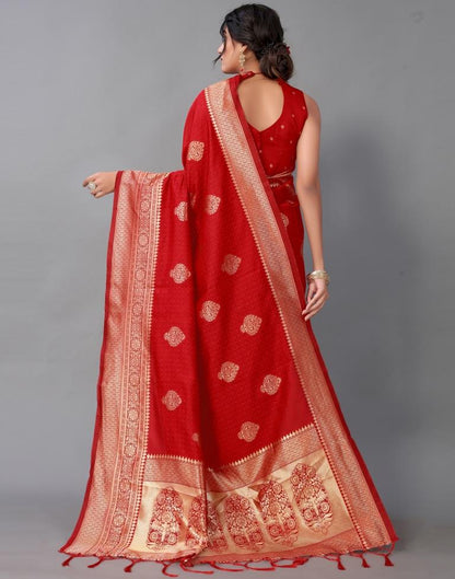 Red Banarasi Silk Saree