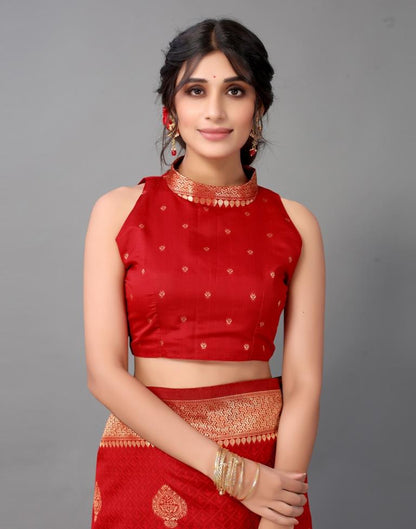 Red Banarasi Silk Saree