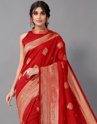 Red Banarasi Silk Saree