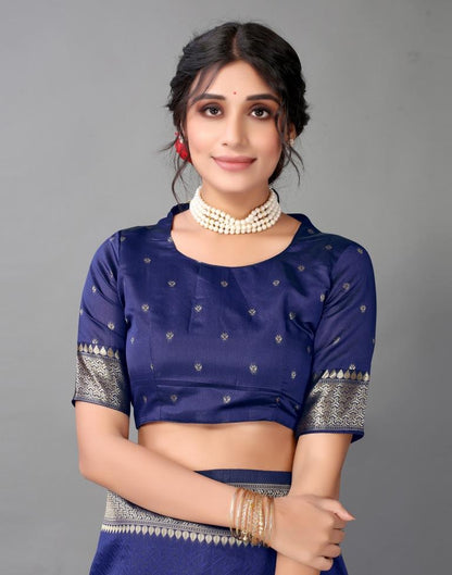 Dark Blue Silk Saree | Sudathi