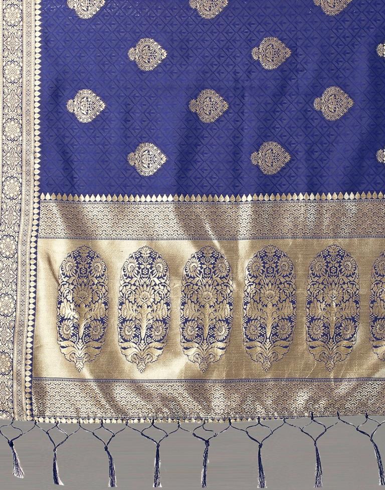 Dark Blue Silk Saree | Sudathi