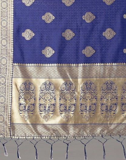 Dark Blue Silk Saree | Sudathi