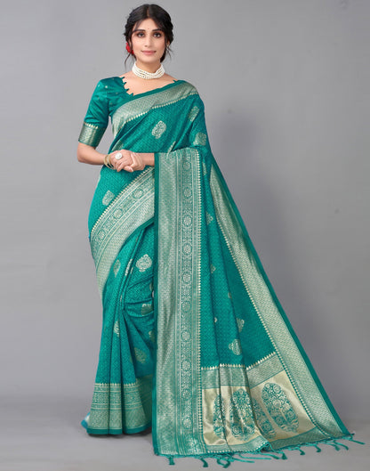 Rama Green Silk Saree | Sudathi