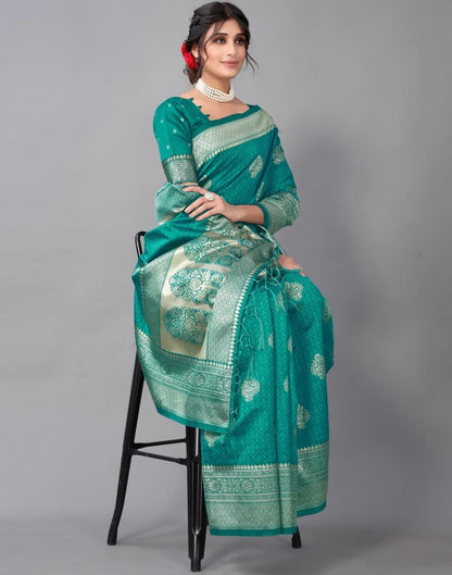 Rama Green Silk Saree | Sudathi